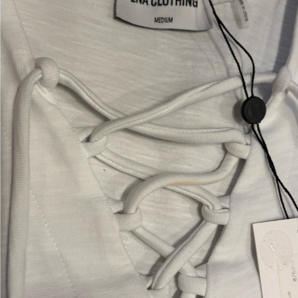 NWT LNA White Lace-Up Midi Swim Cover Up - Picture 6 of 11
